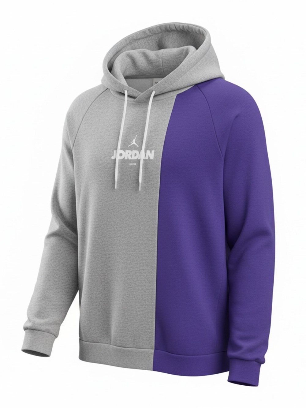 Jordan Men’s Split Gray and Purple Hoodie